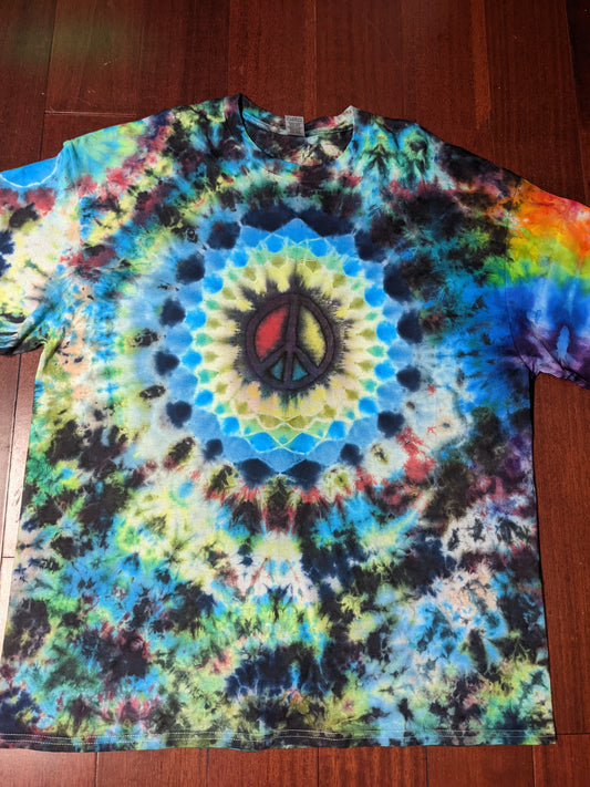 2 XL long Sleeve Peace Dala, Scrunch, Rainbow, And circles!