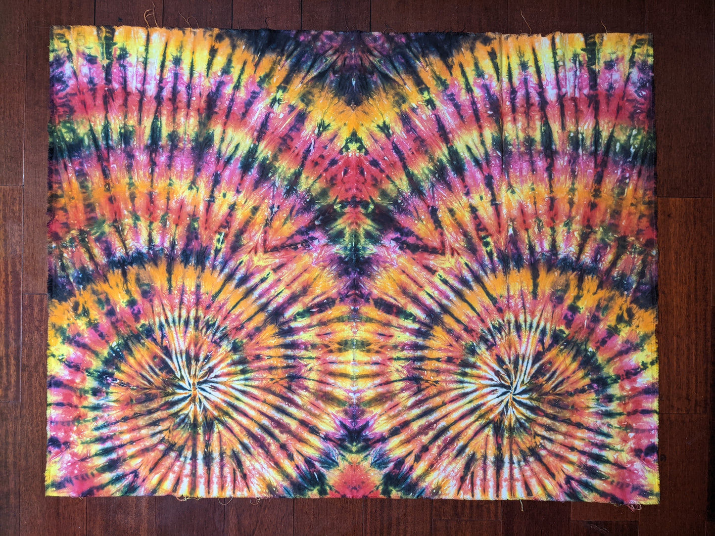 Fire Double Spirals Tapestry 36" X 44"