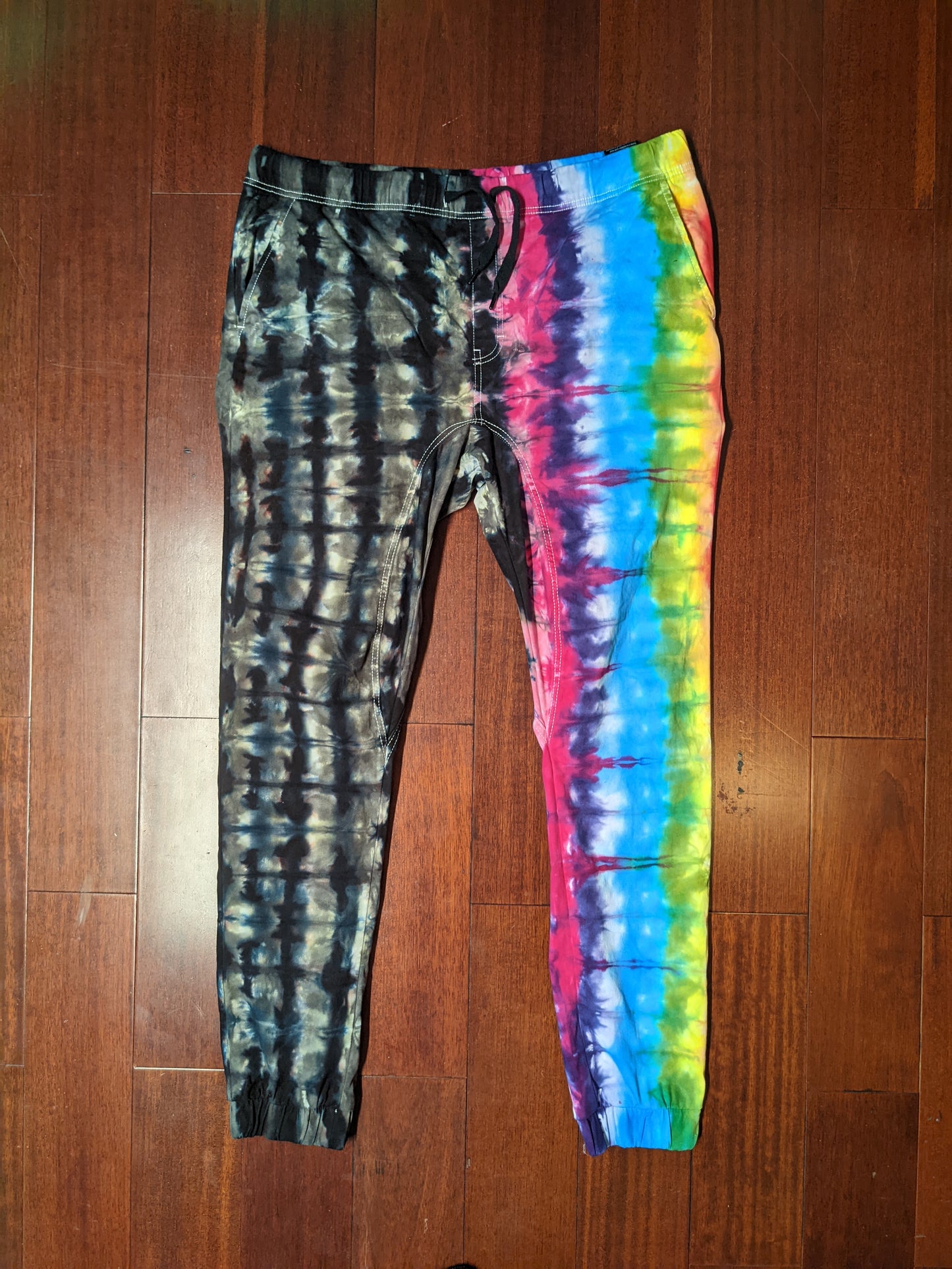 2 XL Rainbow and Greybow COMFY Stretch Joggers