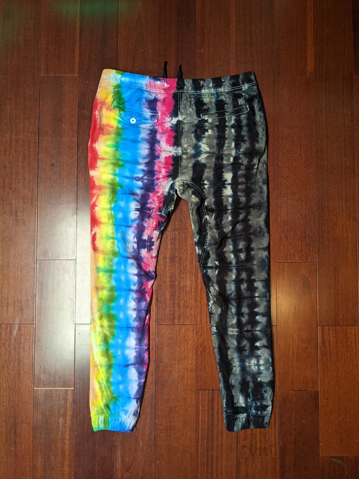 2 XL Rainbow and Greybow COMFY Stretch Joggers