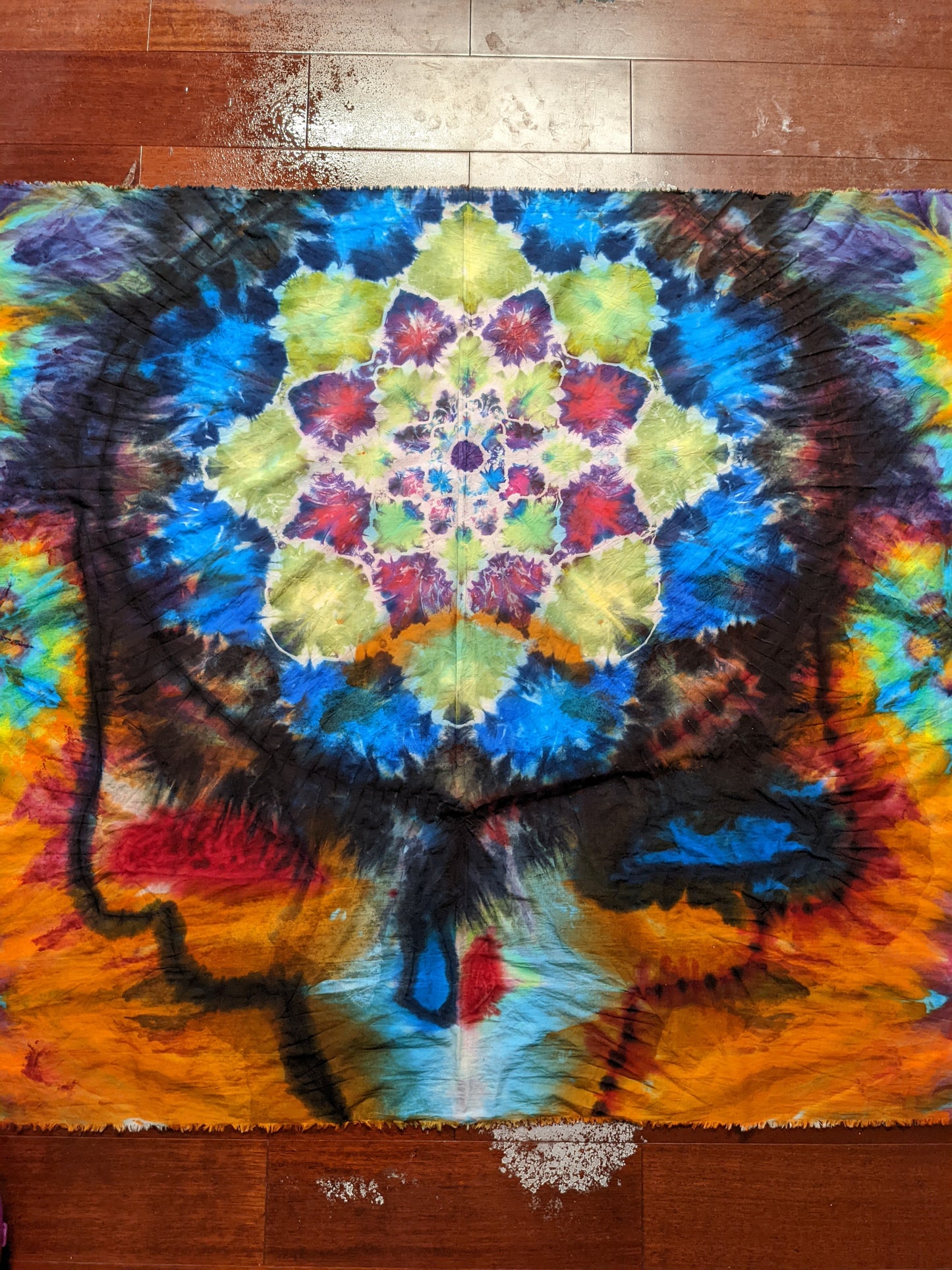 Steelie, Spiral, Mandala Tapestry! 36" x 60"